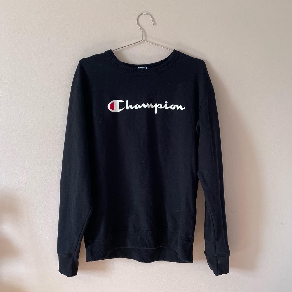 Champion Black Sweatshirt Like New Size Large